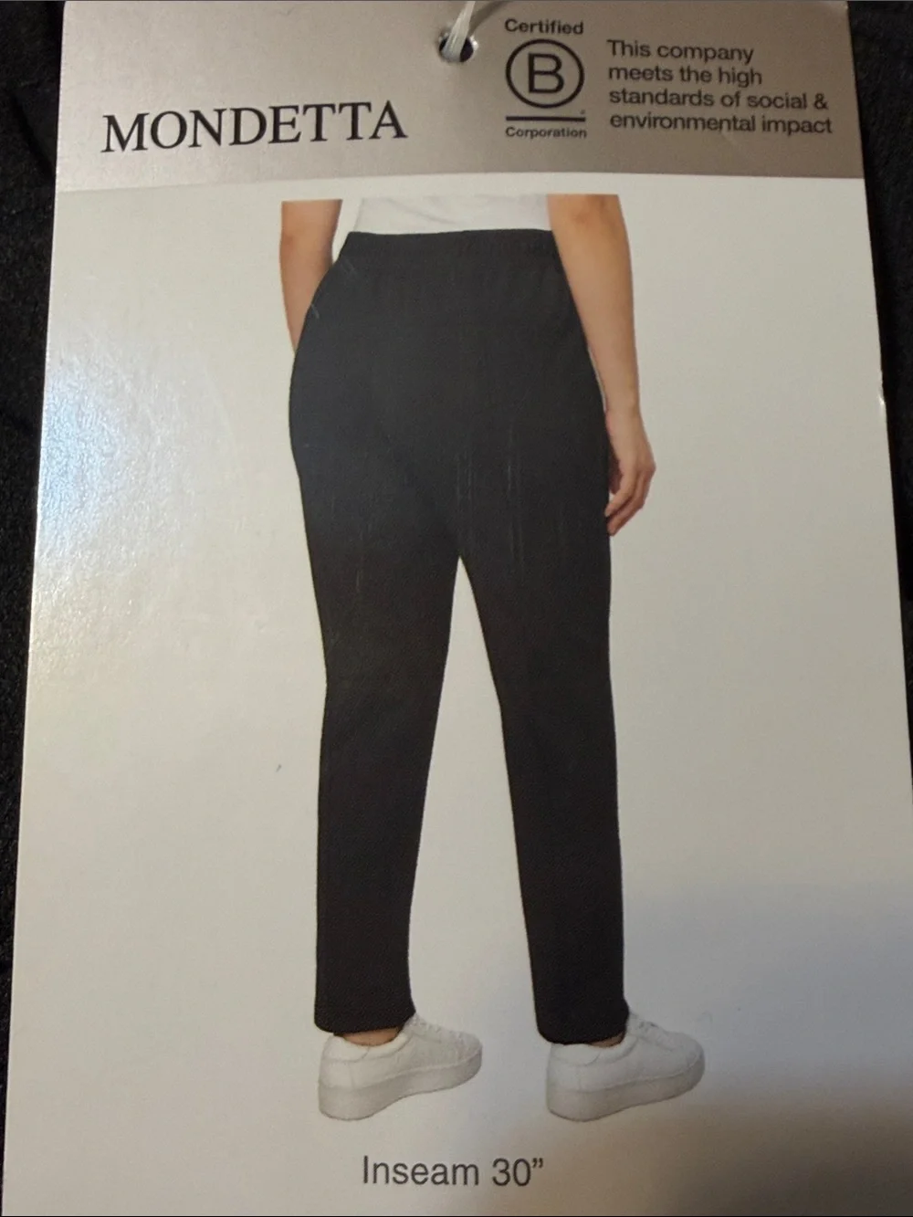 NWT Mondetta Ladies Pintuck Straight Leg Pants Black Size L